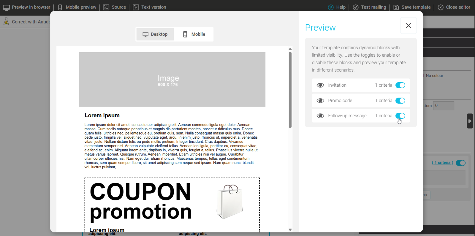 Dynamic block names in the preview