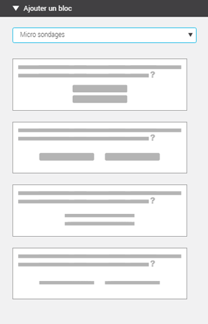 les mises en page proposées