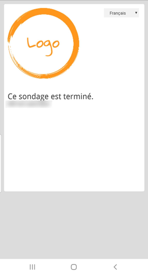 Sondage termin&eacute;