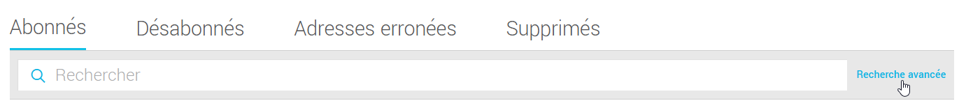 Recherche avanc&eacute;e