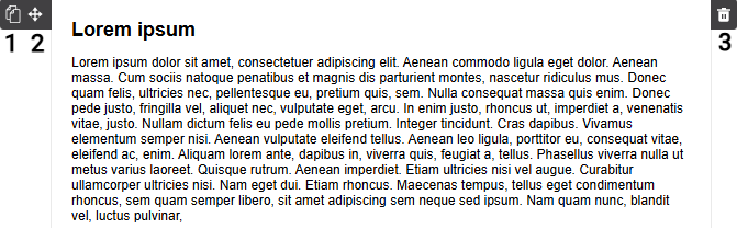 Fonctionnalit&eacute; du bloc